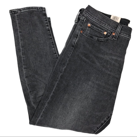 •LEVIS• Wedgie Skinny High Rise Jeans Jet Pack Black - Picture 3 of 8
